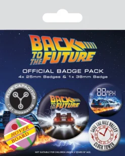 Pyramid International BACK TO THE FUTURE - Pack 5 Badges - Delorean