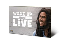 Pyramid International BOB MARLEY - Impression Sur Bois 40X59 - Wake Up And Live
