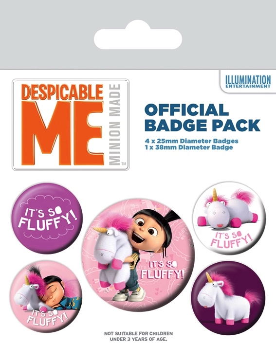 Pyramid International Despicable Me - Pack 5 Badges - It's So Fluffy – Image 2