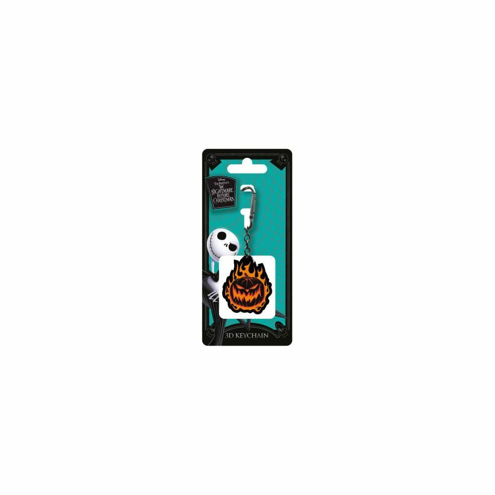 Pyramid International Disney 3d Porte-clés Caoutchouc The Nightmare Before Christmas Flaming Pumpkin 6 Cm