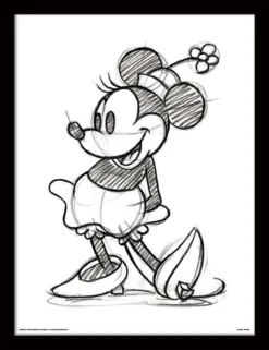 Pyramid International DISNEY - Framed 30X40 Print - Minnie Mouse Sketched Signle
