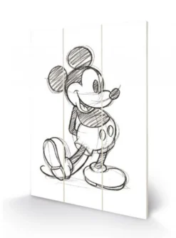 Pyramid International Disney - Impression Sur Bois 20x29.5 - Mickey Mouse Sketched