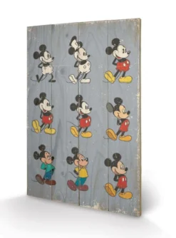 Pyramid International DISNEY - Impression Sur Bois 40X59 - Mickey Mouse Evolution Color