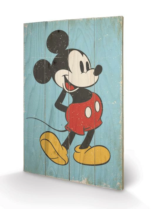Pyramid International DISNEY - Impression Sur Bois 40X59 - Mickey Mouse Retro