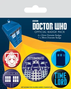 Pyramid International DOCTOR WHO - Pack 5 Badges - Exterminate