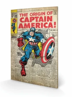 Pyramid International MARVEL - Impression Sur Bois 40X59 - Captain America Origin