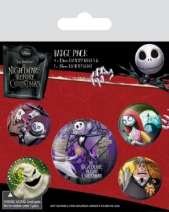 Pyramid International NIGHTMARE BEFORE CHRISTMAS - Pack 5 Badges - Characters