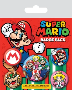 Pyramid International NINTENDO - Pack 5 Badges - Super Mario