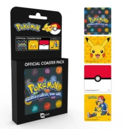 Pyramid International Pokémon Sous-verres – Pikachu, Pokéball, Sacha Et Logo X4