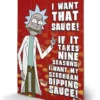 Pyramid International RICK & MORTY - Impression Sur Bois 40X59 - Szechuan Sauce