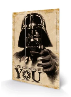 Pyramid International Star Wars - Votre Empire A Besoin De Vous Impression Sur Bois 20 X 29.5 Cm