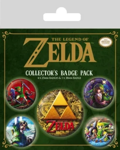 Pyramid International ZELDA - Pack 5 Badges - The Legend Of Zelda CLASSIC